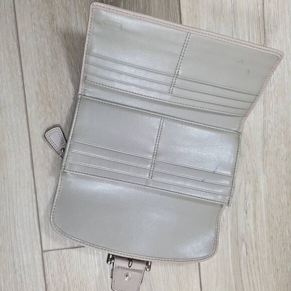 Coach Soho Signature Optic Linen North South Tote with Matching Wallet - Picture 16 of 16